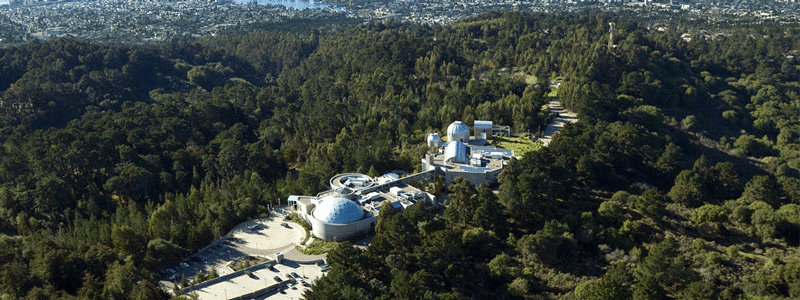 Aerial view of Chabot Space & Science Center.