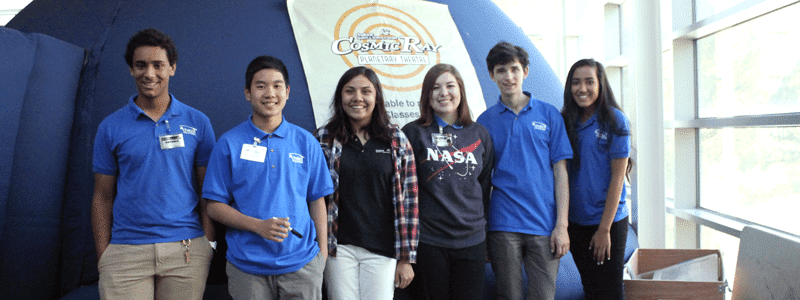 Six of Chabot's high school Galaxy Explorers posing for a picture.